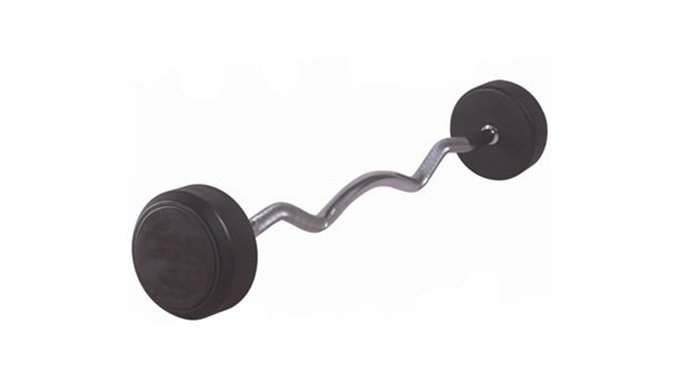TZ-3011 Fixed Curl Rubber Barbell